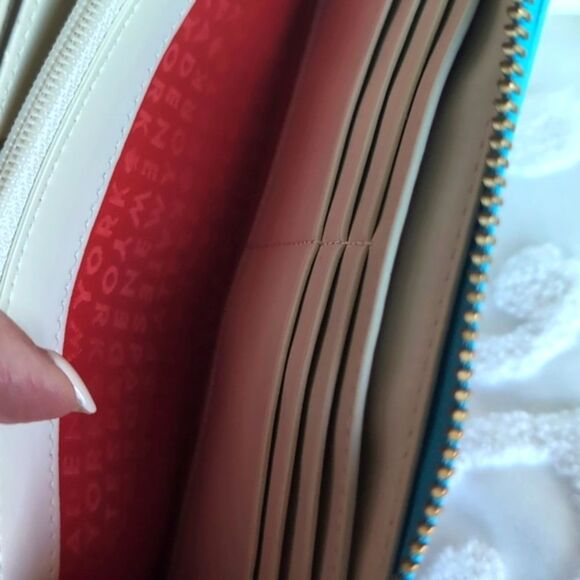 Kate Spade Turquoise Flame New York Moroccan Market Zip Around Wallet ♥️ NWOT - Picture 10 of 17